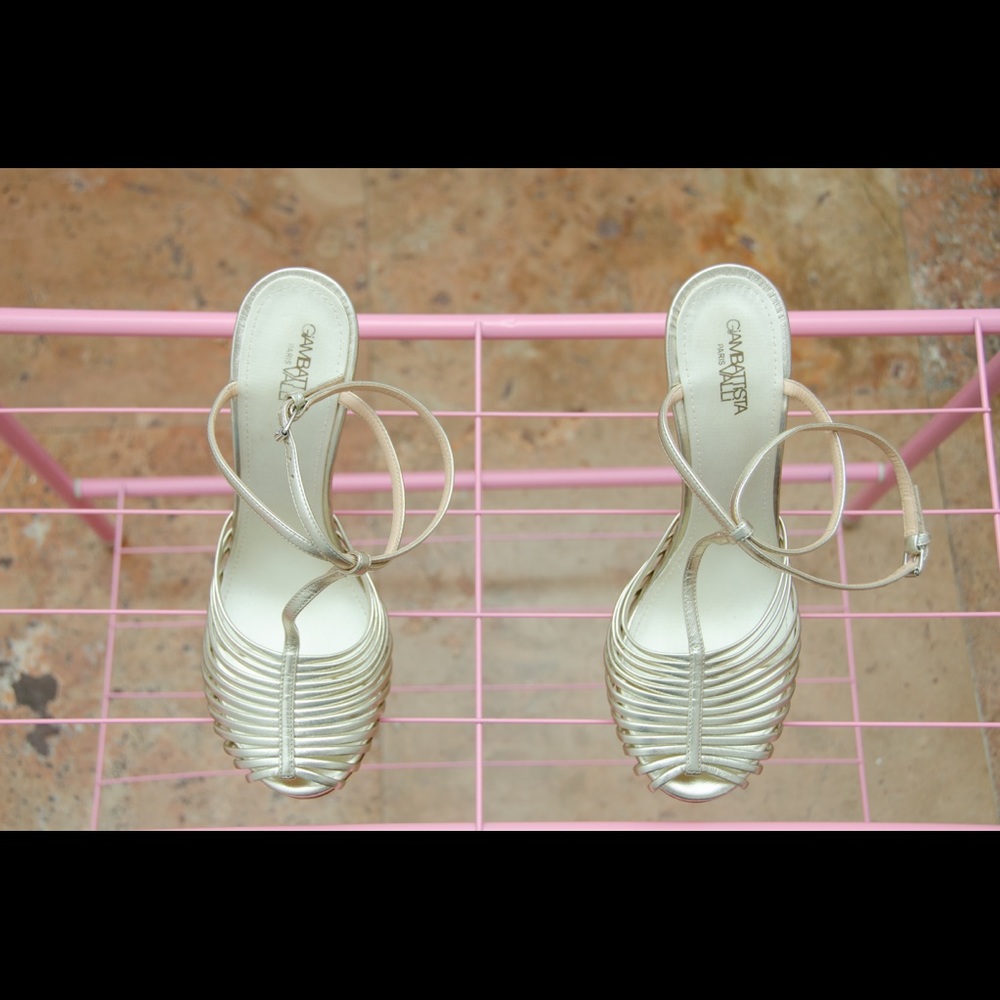 Strappy Silver Heels Giambattista Vali Paris